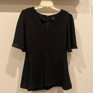 ANN TAYLOR 3/4 sleeve black blouse
